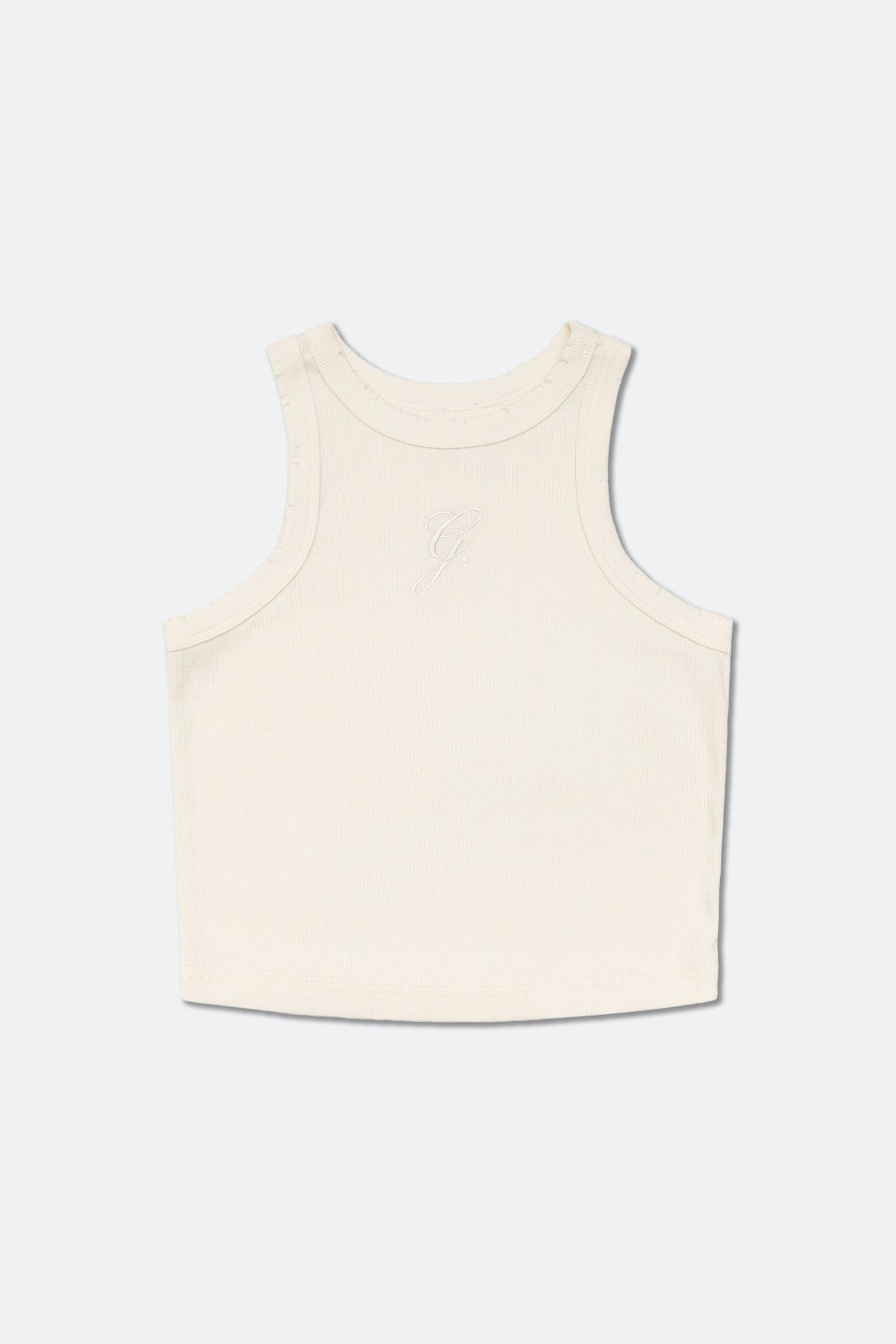 GROCERY WASHED RIBBED TANK TOP/ BUTTER - GROGROCERY