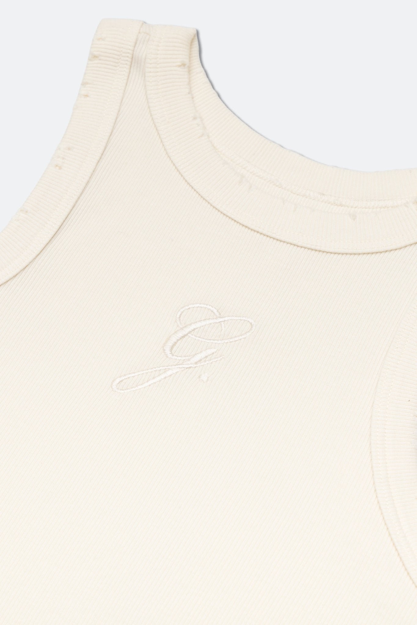 GROCERY WASHED RIBBED TANK TOP/ BUTTER - GROGROCERY