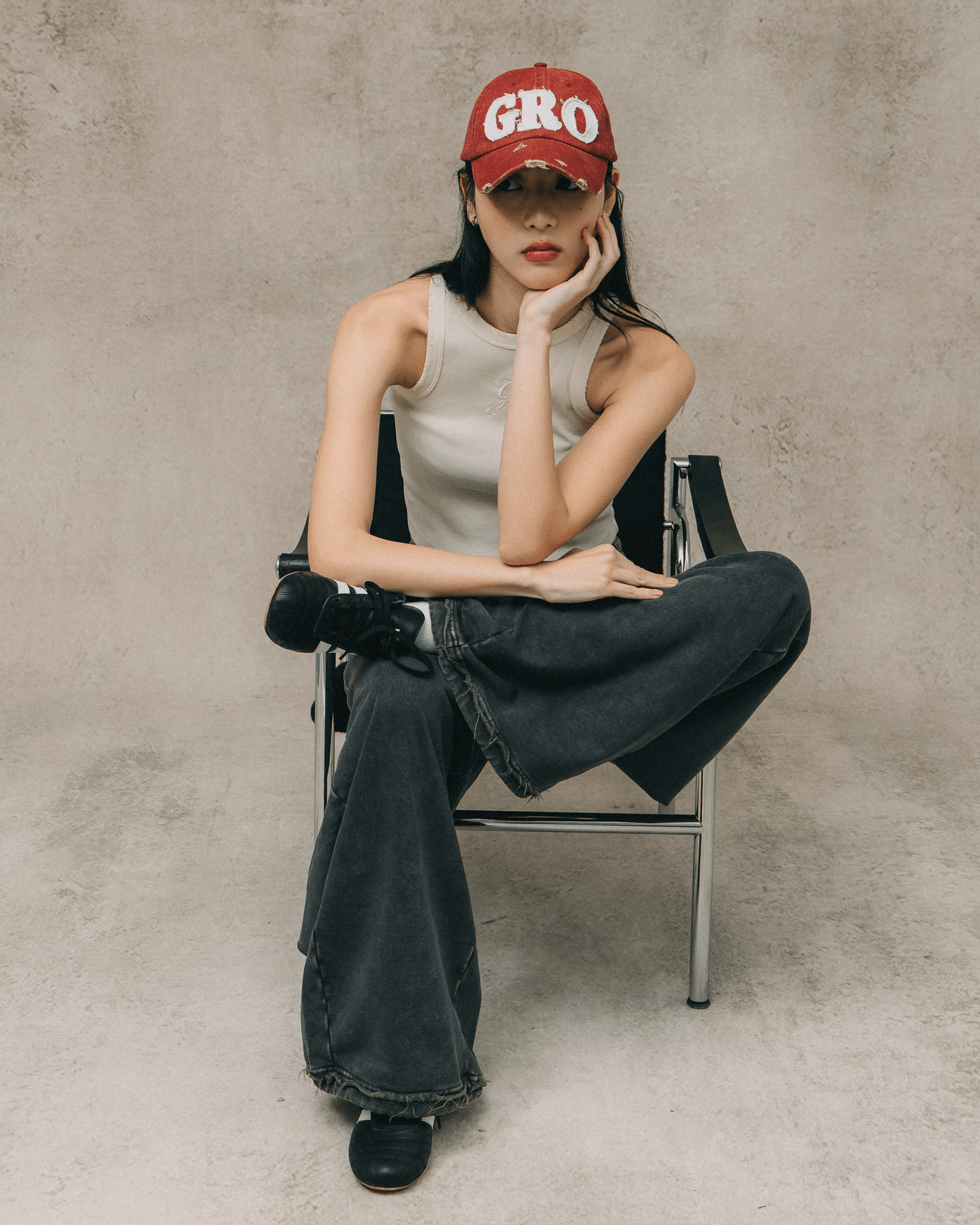 GROCERY WASHED RIBBED TANK TOP/ BUTTER - GROGROCERY