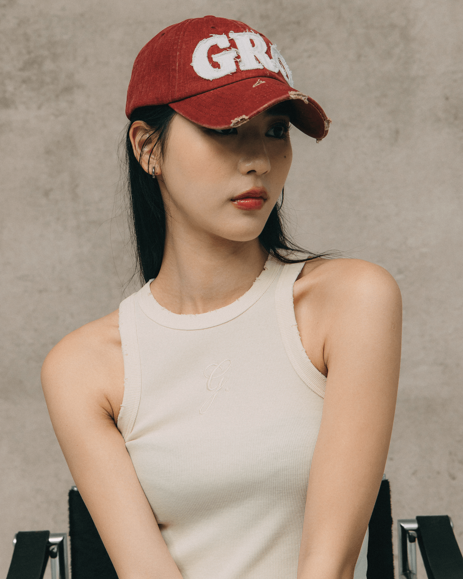 GROCERY WASHED RIBBED TANK TOP/ BUTTER - GROGROCERY