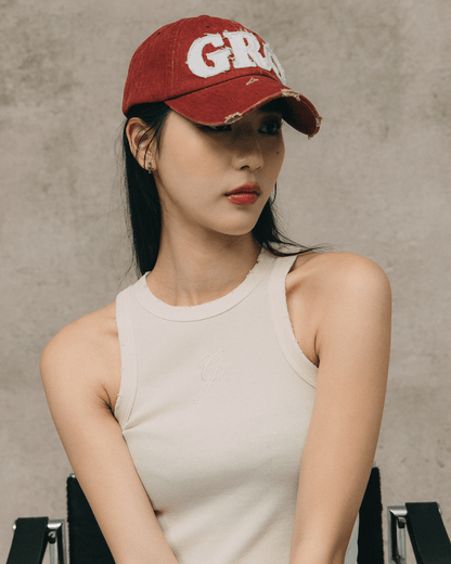 GROCERY WASHED RIBBED TANK TOP/ BUTTER - GROGROCERY