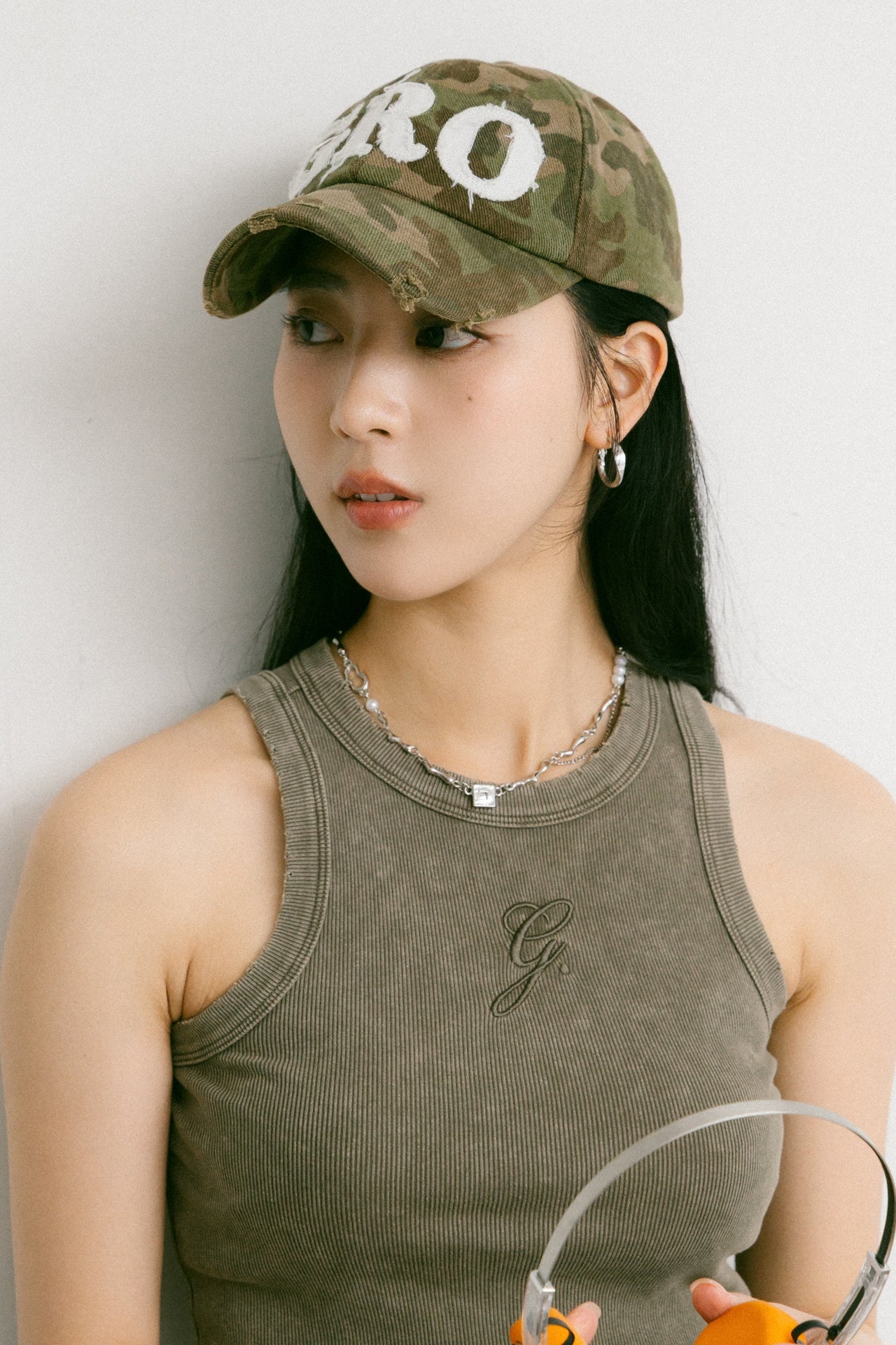 GROCERY WASHED RIBBED TANK TOP/ DARK OLIVE - GROGROCERY
