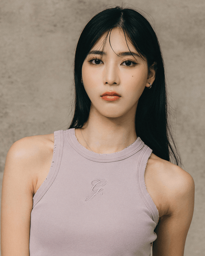 GROCERY WASHED RIBBED TANK TOP/ LAVENDER - GROGROCERY