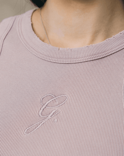 GROCERY WASHED RIBBED TANK TOP/ LAVENDER - GROGROCERY