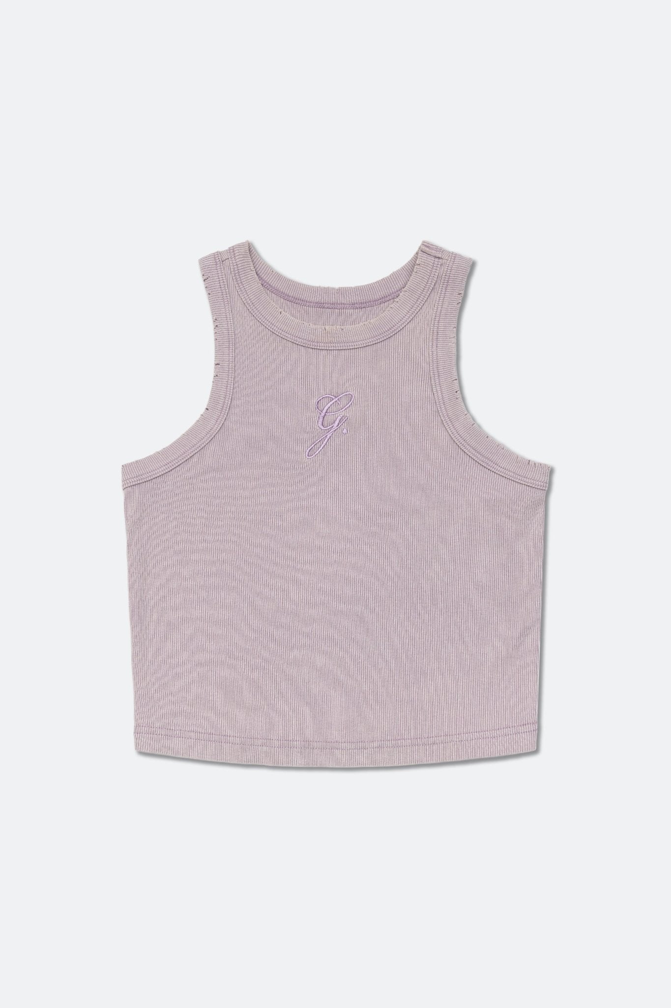 GROCERY WASHED RIBBED TANK TOP/ LAVENDER - GROGROCERY