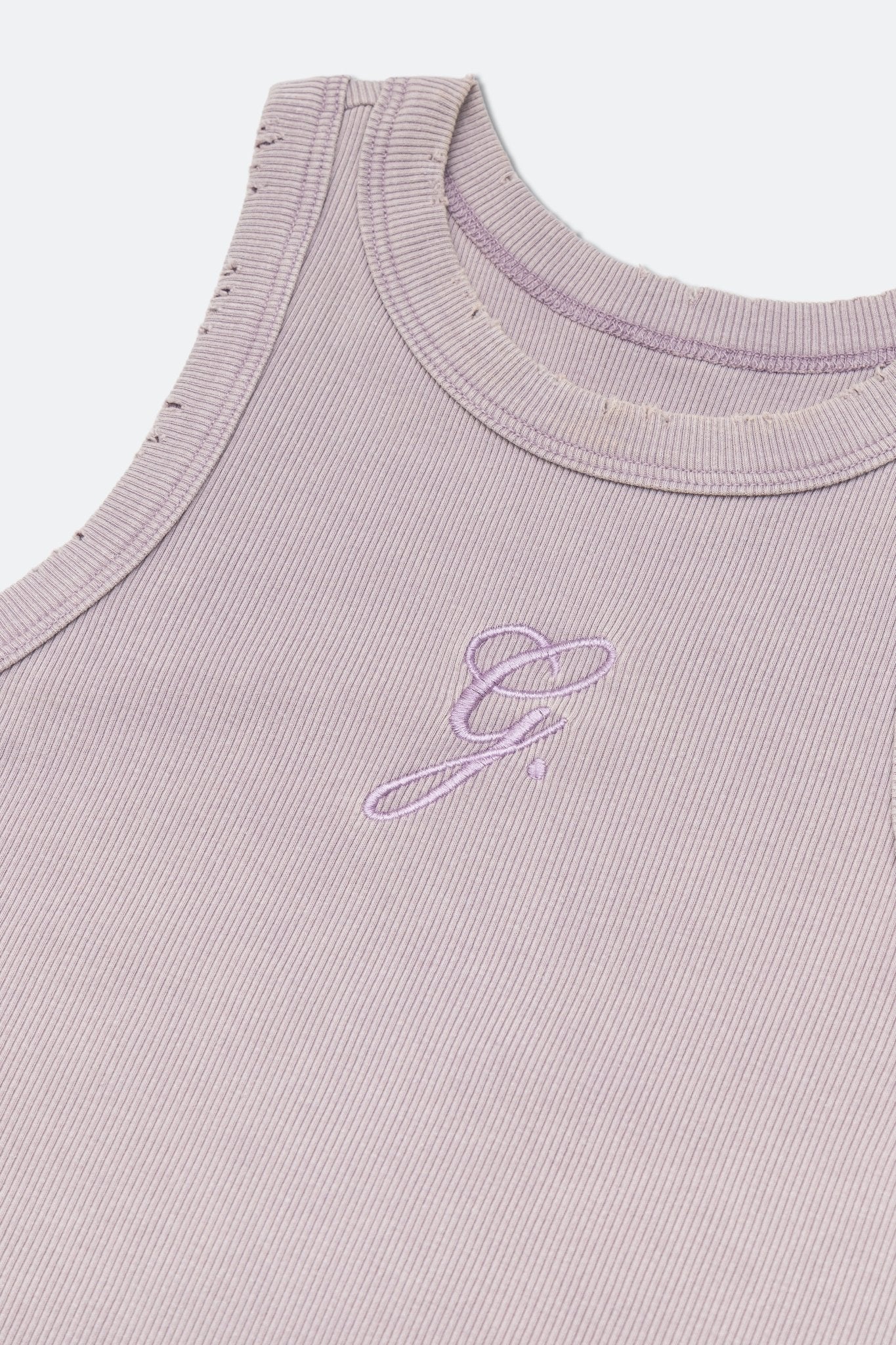 GROCERY WASHED RIBBED TANK TOP/ LAVENDER - GROGROCERY