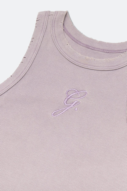 GROCERY WASHED RIBBED TANK TOP/ LAVENDER - GROGROCERY
