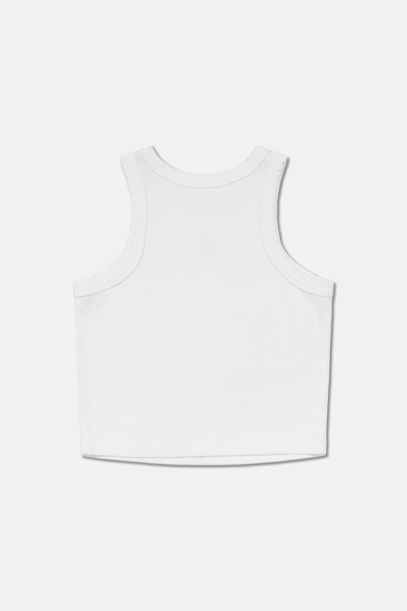 GROCERY WASHED RIBBED TANK TOP/ WHITE - GROGROCERY