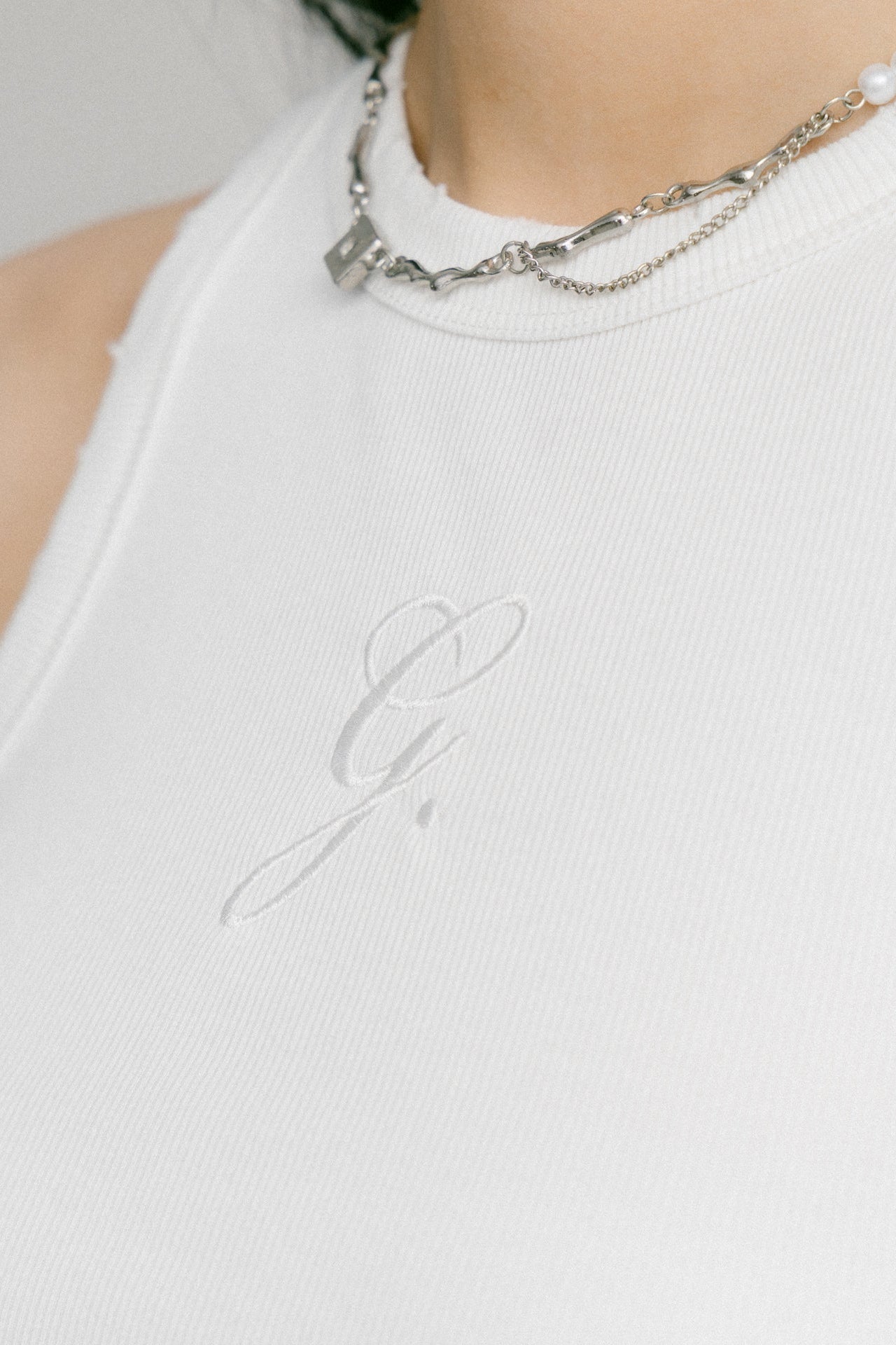 GROCERY WASHED RIBBED TANK TOP/ WHITE - GROGROCERY