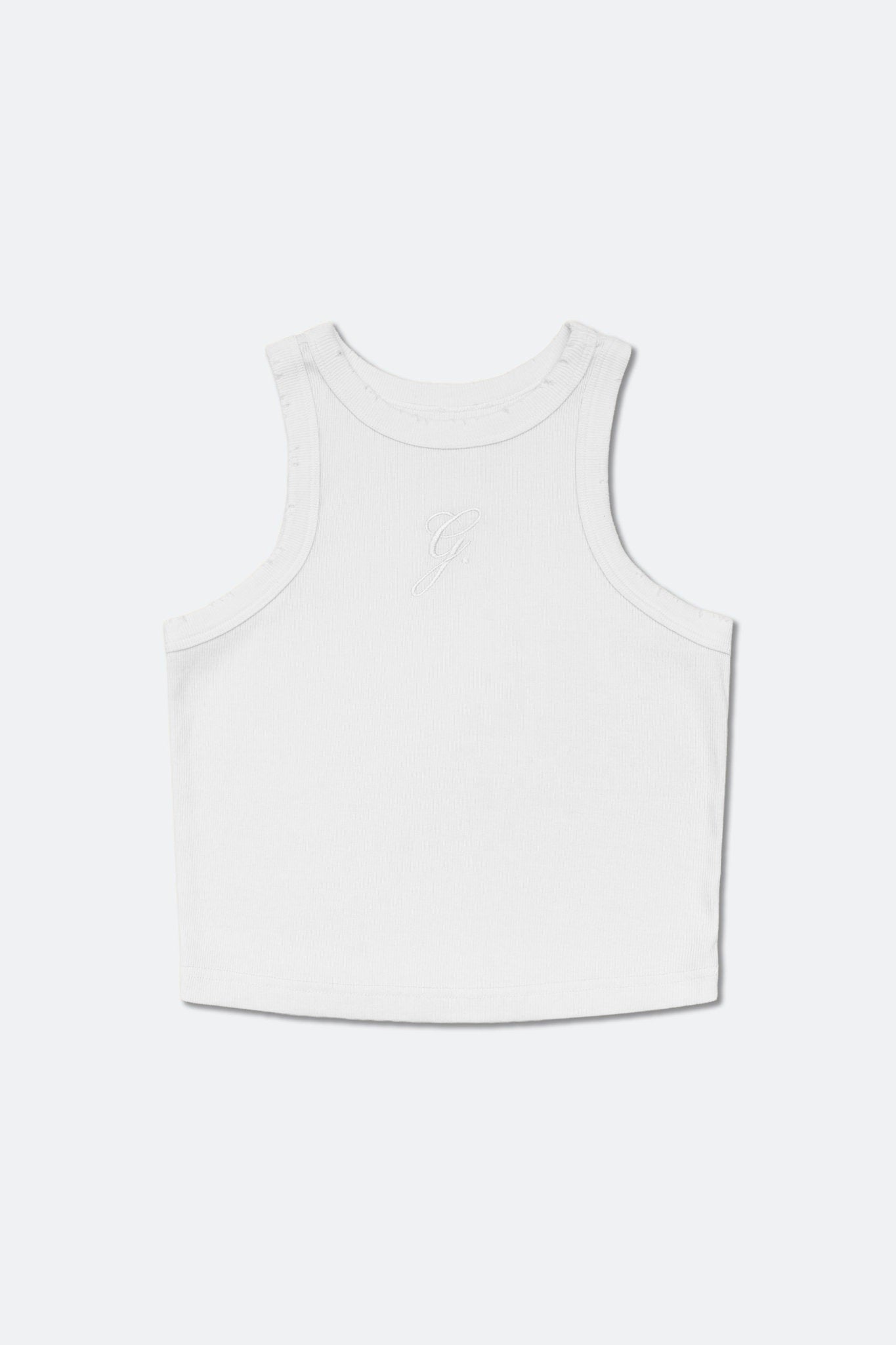 GROCERY WASHED RIBBED TANK TOP/ WHITE - GROGROCERY