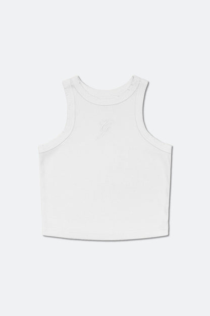 GROCERY WASHED RIBBED TANK TOP/ WHITE - GROGROCERY