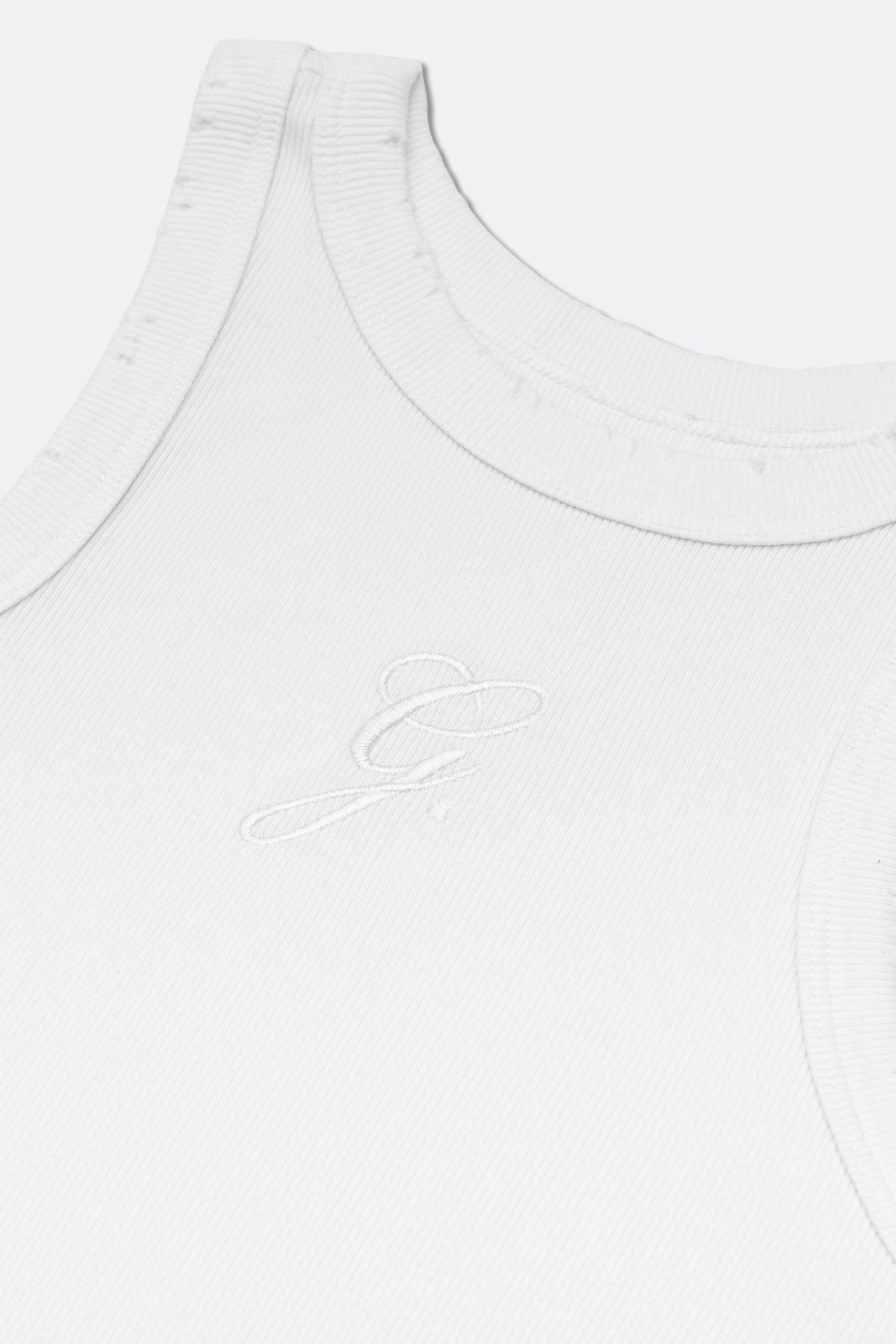 GROCERY WASHED RIBBED TANK TOP/ WHITE - GROGROCERY