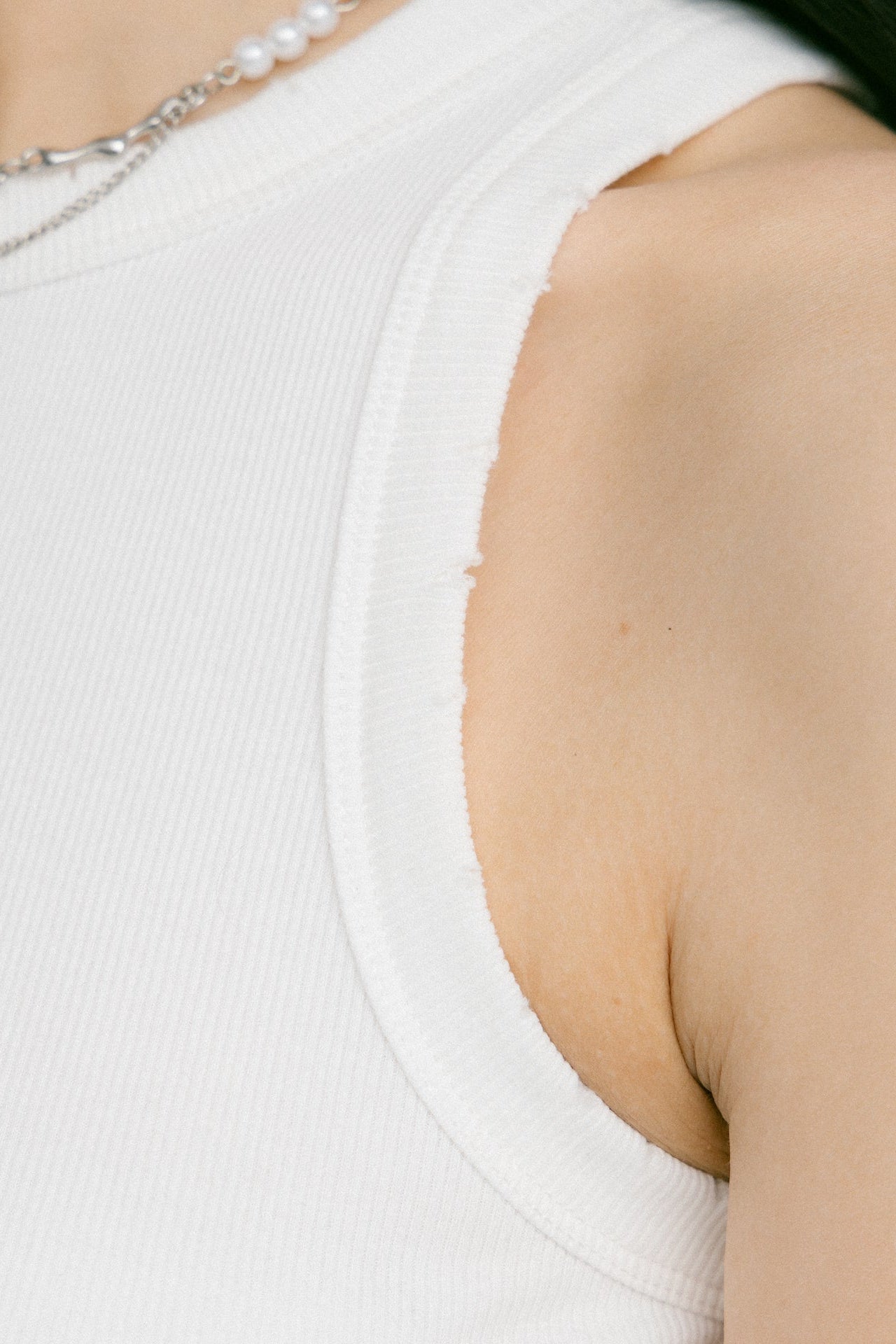 GROCERY WASHED RIBBED TANK TOP/ WHITE - GROGROCERY