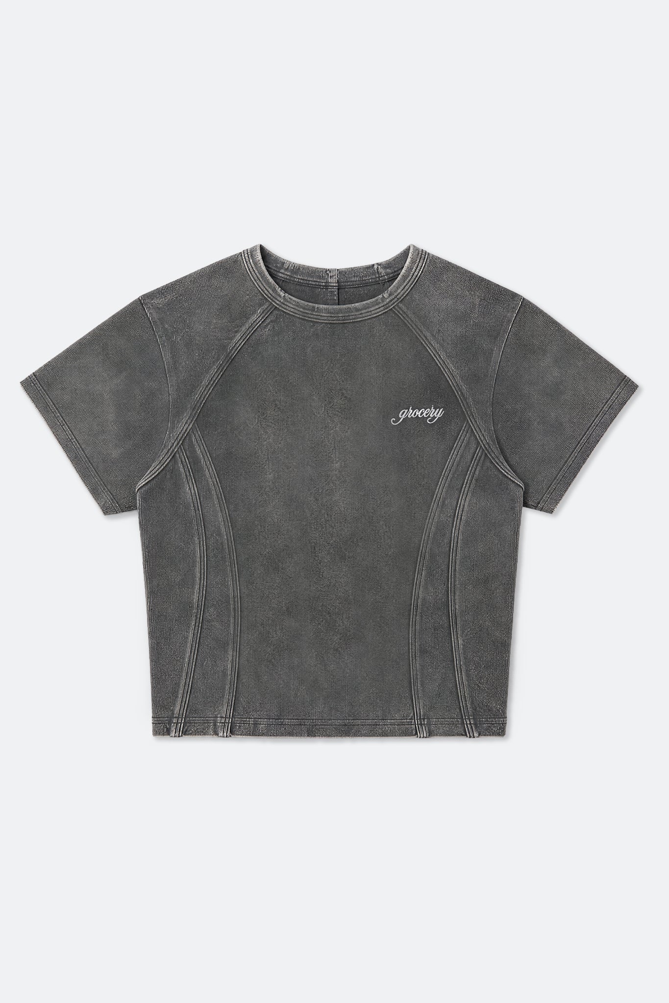 GROCERY WASHED SMALL LOGO BABY TEE/ BLACK - GROGROCERY