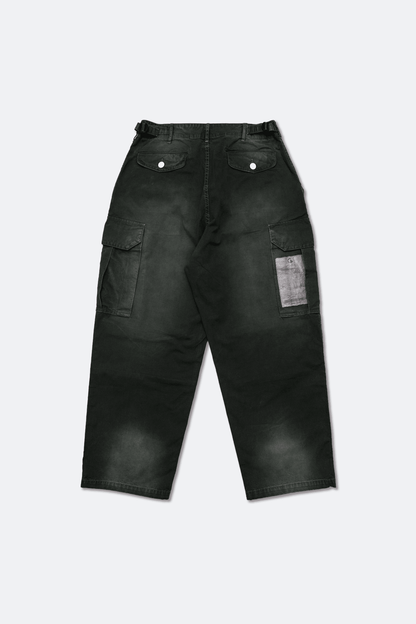 GROCERY WASHED WIDE CARGO PANTS/ FADED BLACK - GROGROCERY