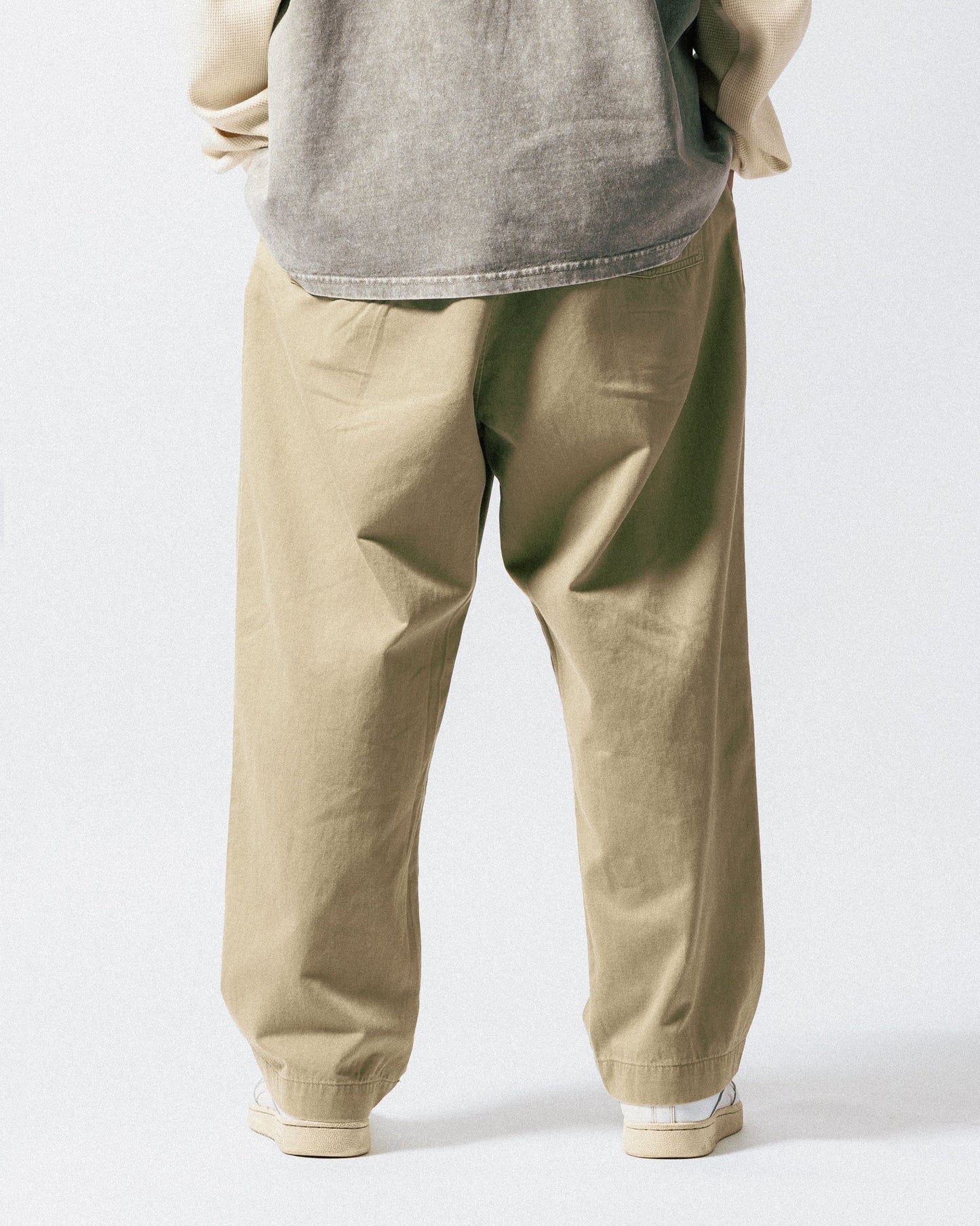 GROCERY WASHED WIDE CHINO PANTS/ BEIGE - GROGROCERY