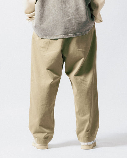 GROCERY WASHED WIDE CHINO PANTS/ BEIGE - GROGROCERY