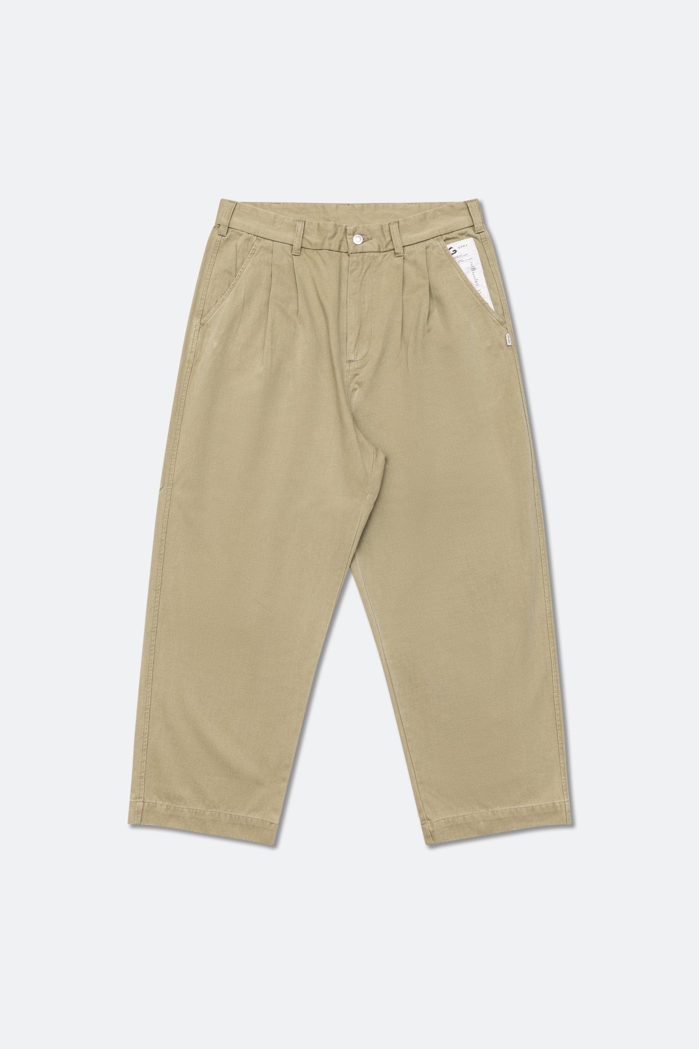 GROCERY WASHED WIDE CHINO PANTS/ BEIGE - GROGROCERY