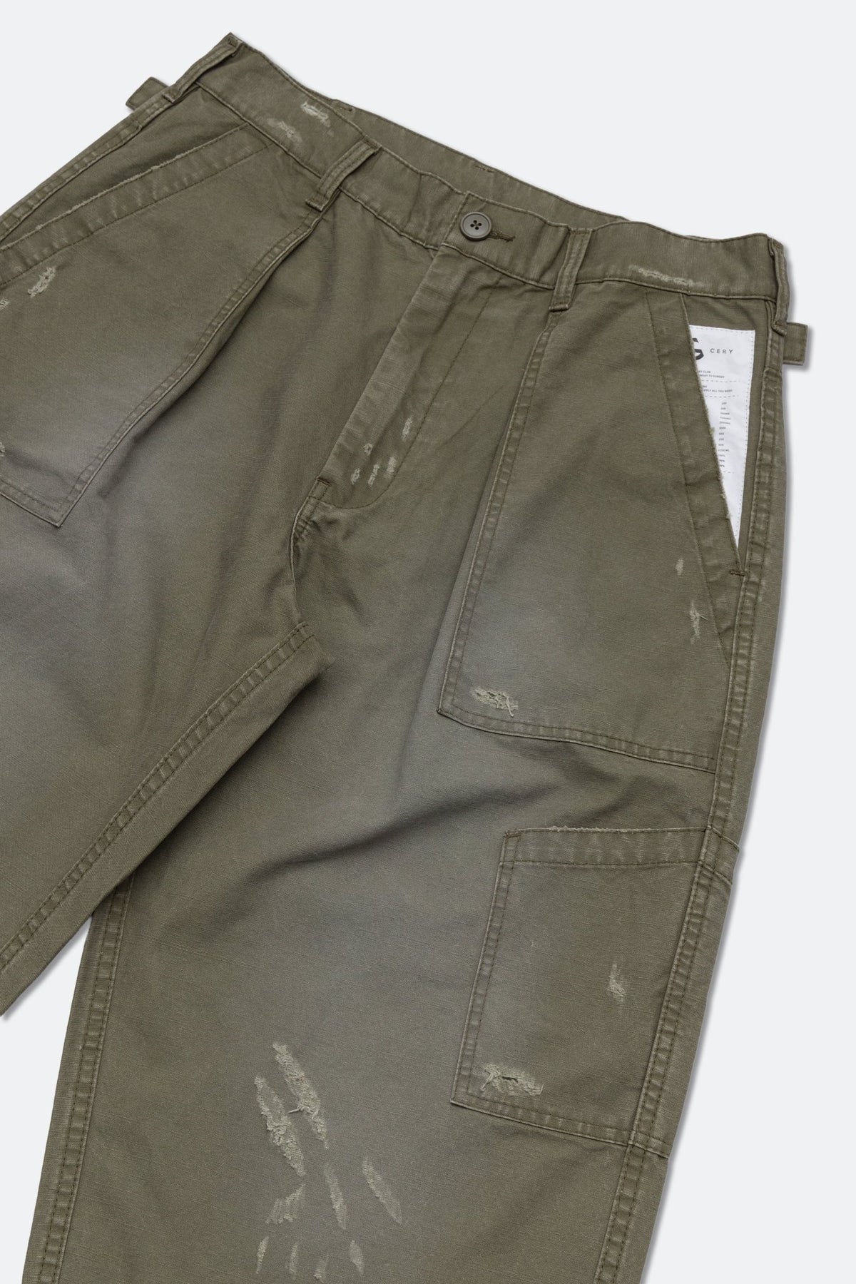 GROCERY WASHED WIDE CHINO PANTS/ OLIVE - GROGROCERY
