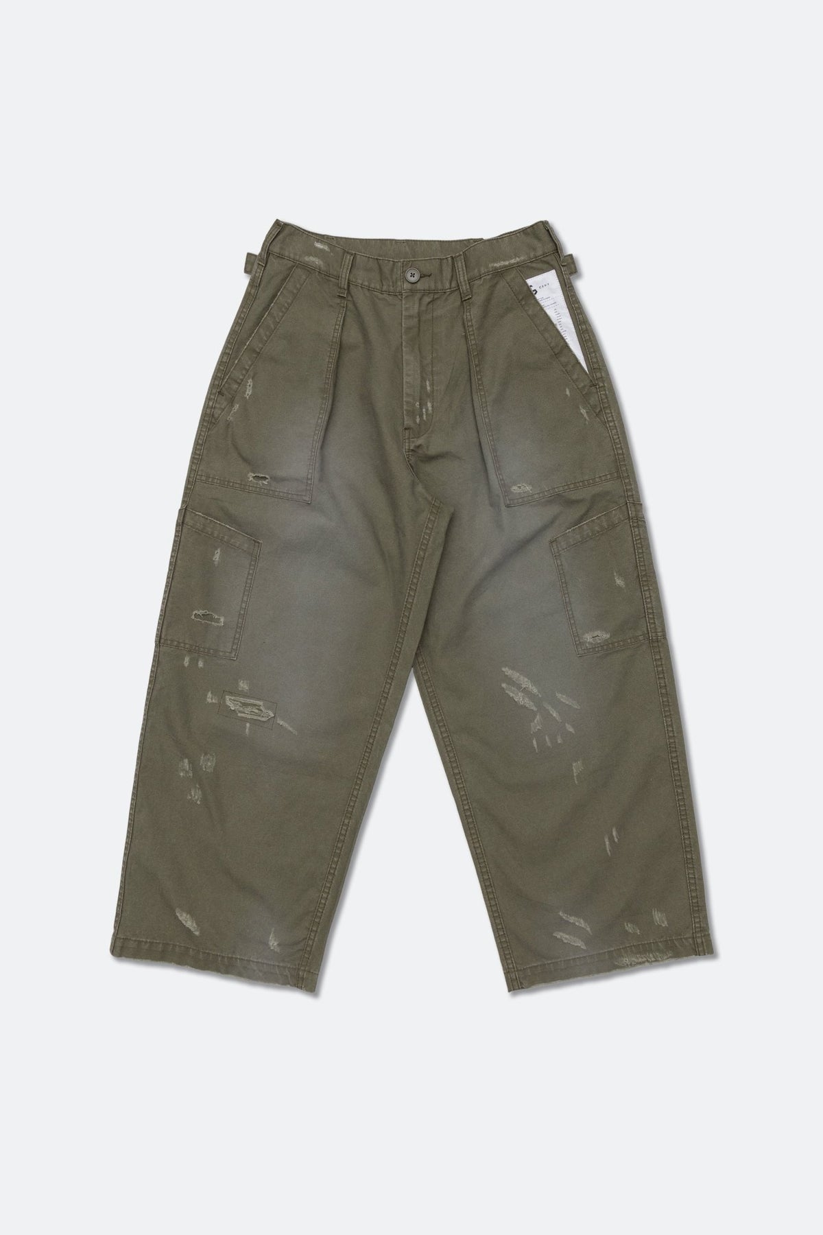 GROCERY WASHED WIDE CHINO PANTS/ OLIVE - GROGROCERY