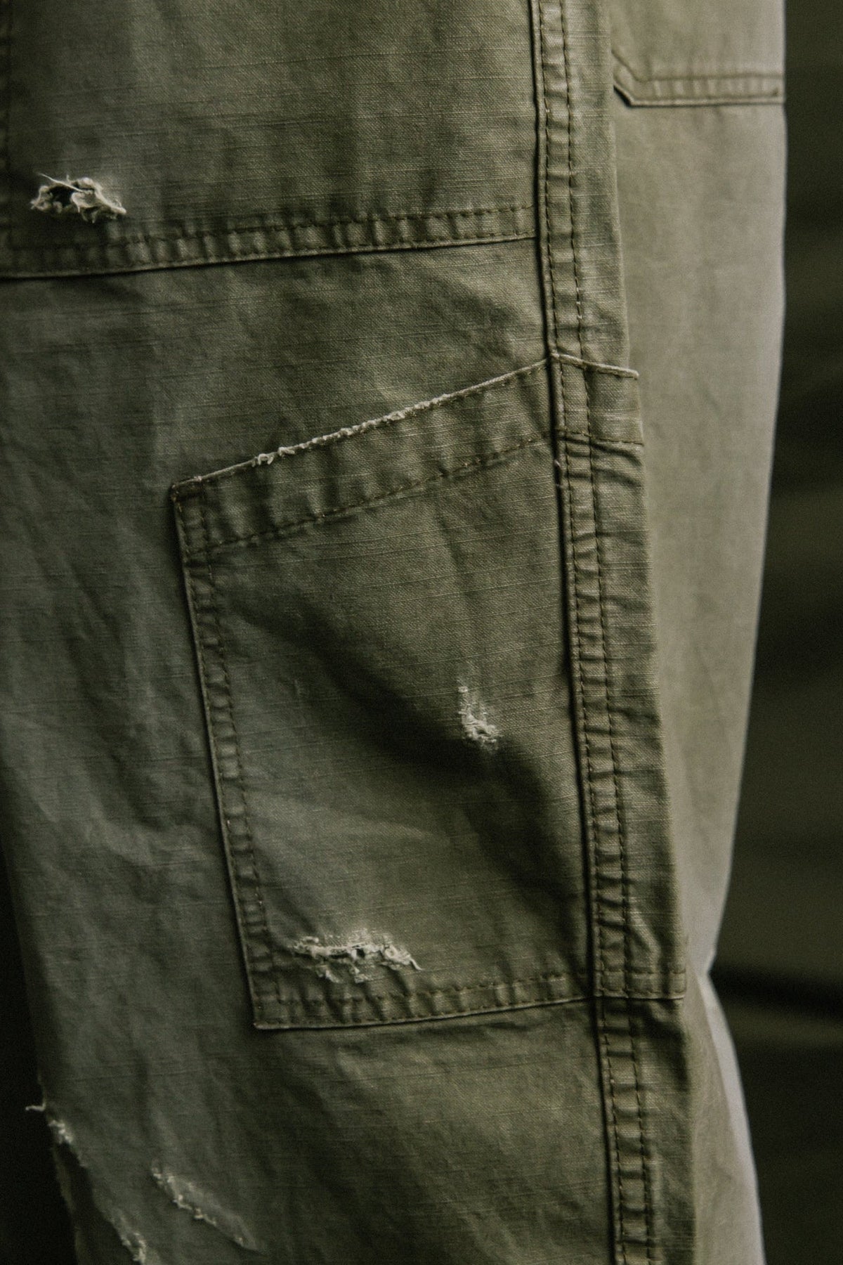 GROCERY WASHED WIDE CHINO PANTS/ OLIVE - GROGROCERY