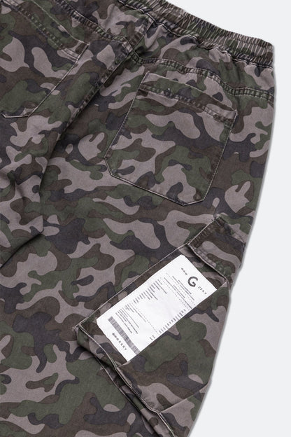 GROCERY WASHED WIDE LEG CARGO PANTS/ CAMO - GROGROCERY