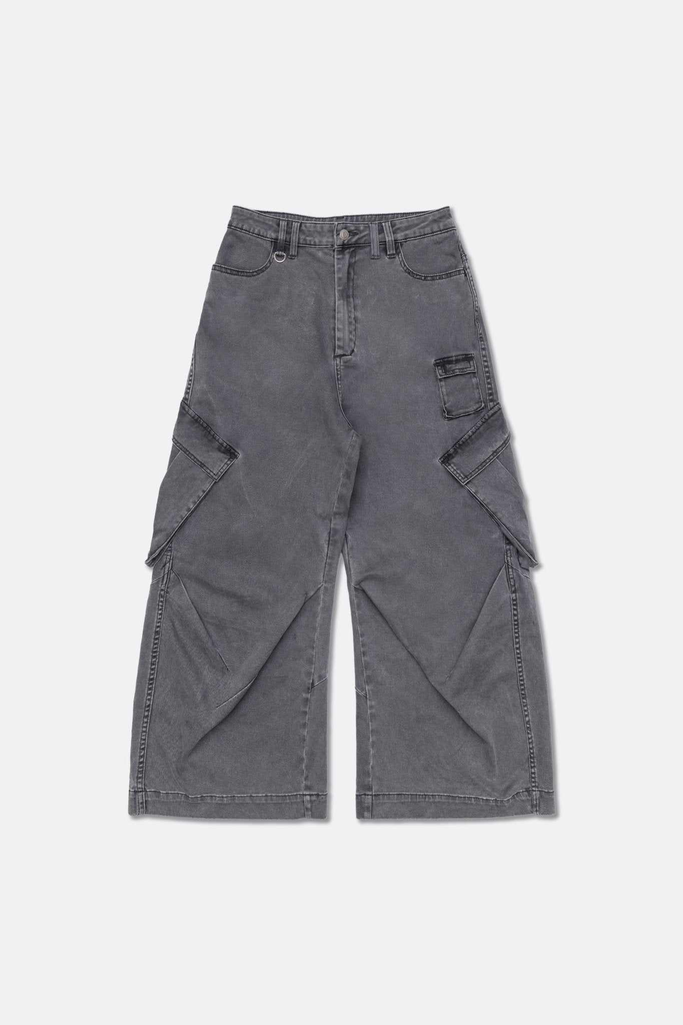 GROCERY WASHED WIDE LEG CARGO PANTS/ STONE - GROGROCERY