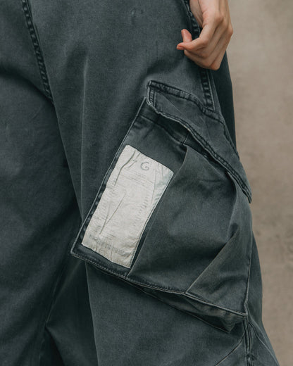 GROCERY WASHED WIDE LEG CARGO PANTS/ STONE - GROGROCERY