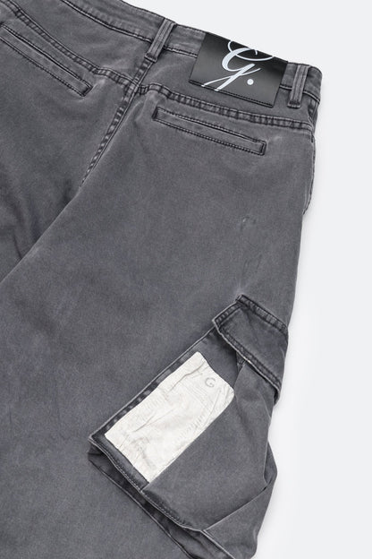 GROCERY WASHED WIDE LEG CARGO PANTS/ STONE - GROGROCERY