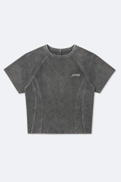 GROCERY WASHED SMALL LOGO BABY TEE/ BLACK