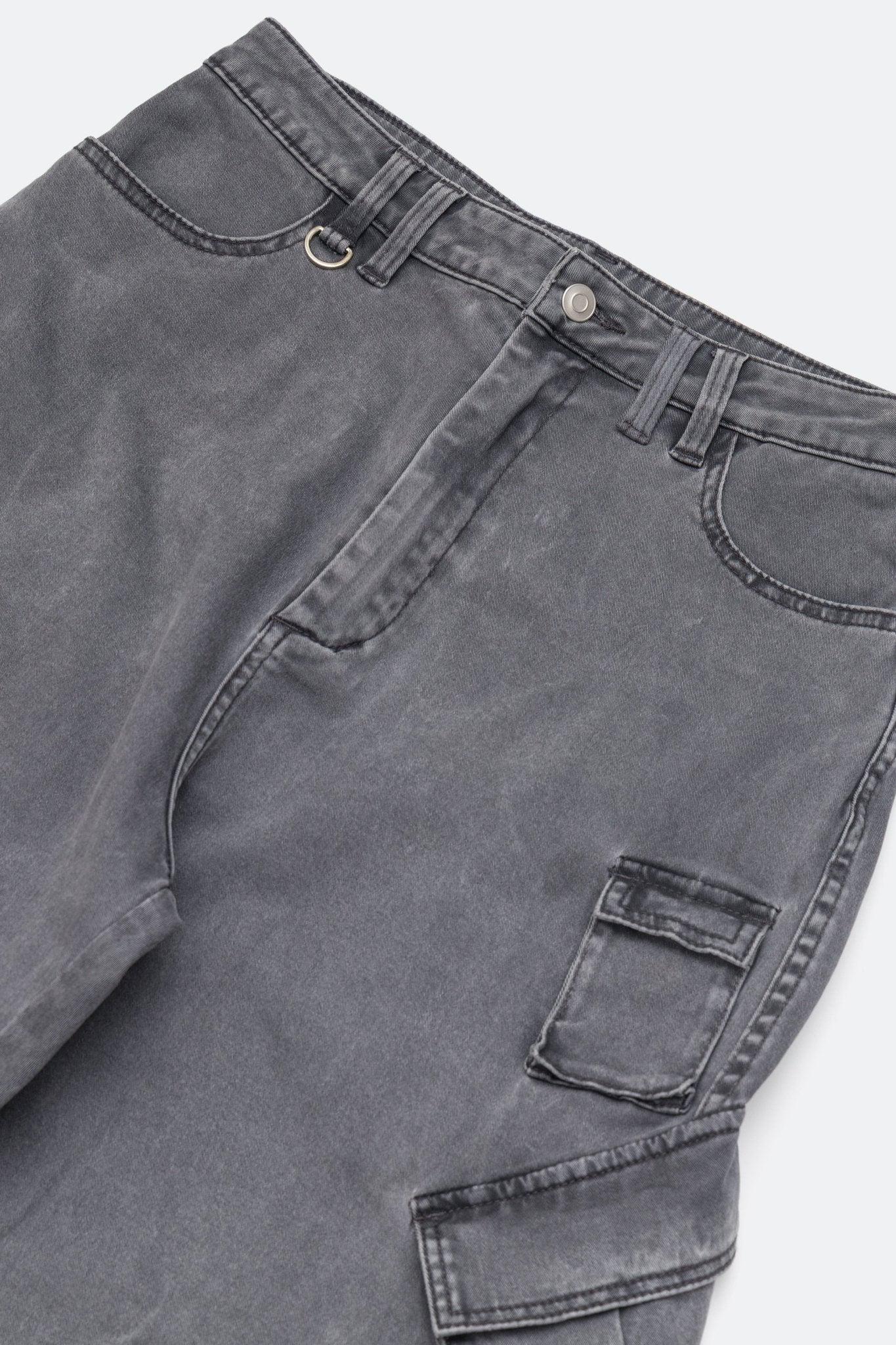 GROCERY WASHED WIDE LEG CARGO PANTS/ STONE - GROGROCERY