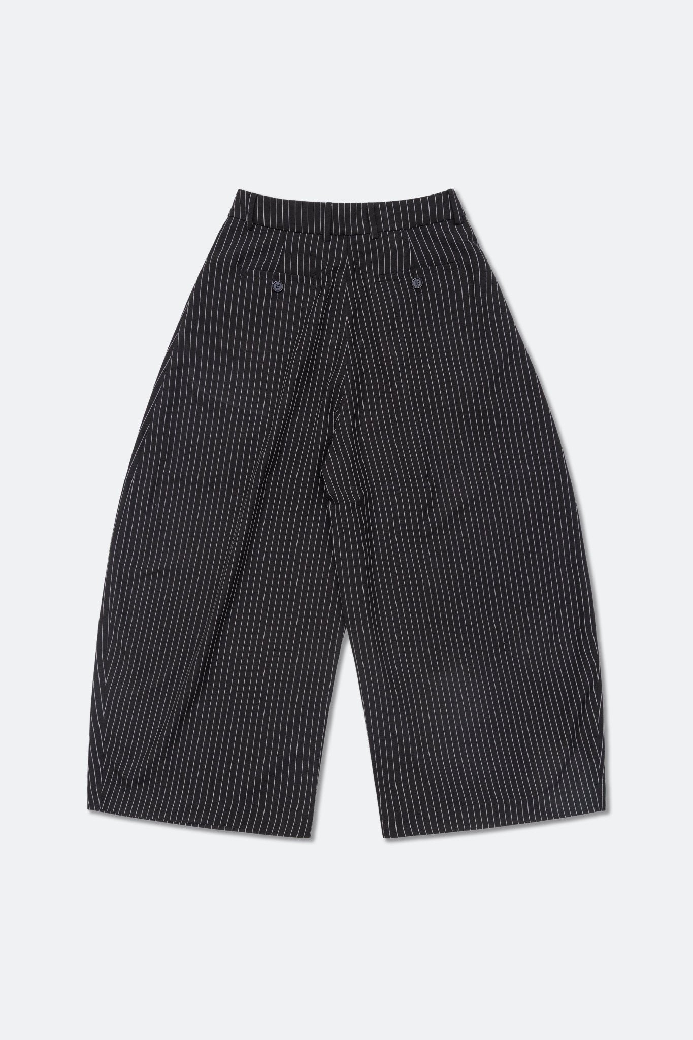 GROCERY WIDE LEG PLEATED STRIPE PANTS/ BLACK - GROGROCERY
