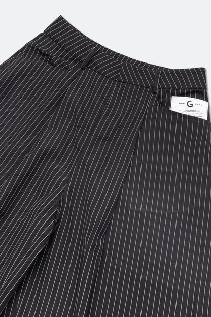 GROCERY WIDE LEG PLEATED STRIPE PANTS/ BLACK - GROGROCERY