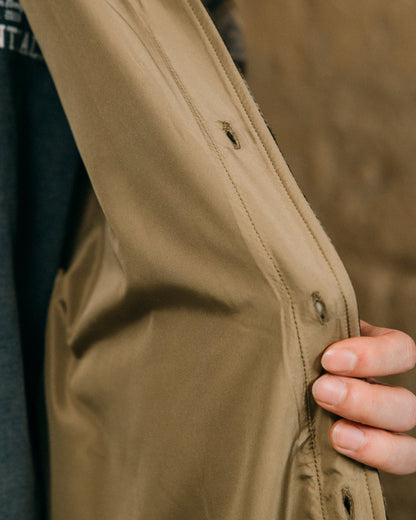 GROCERY WOOL FELT CHECK OVERSHIRT/ BROWN - GROGROCERY