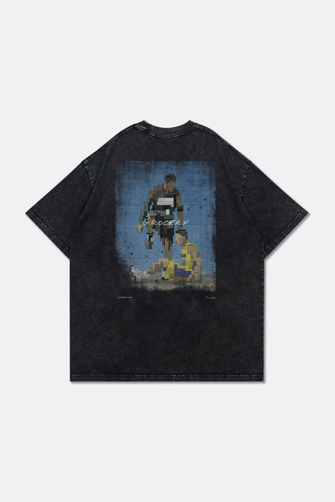 GROCERY X ADAM LISTER X CASETiFY SNOW WASHED STEP OVER TEE/ WASHED BLACK - GROGROCERY