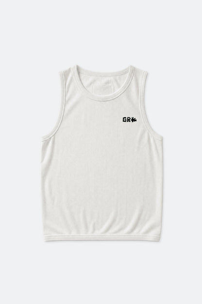 GROCERY x CLUB STUBBORN LOGO INVOICE TANK TOP/ WHITE - GROGROCERY