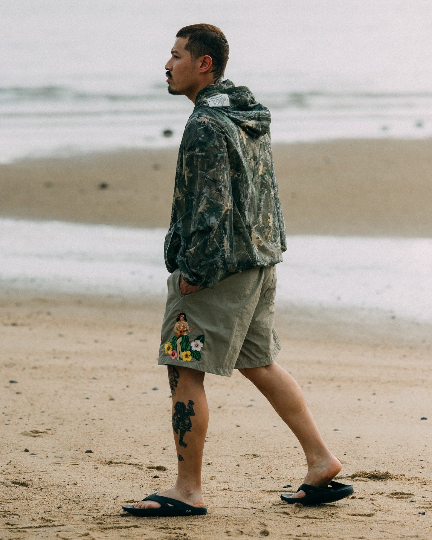 GROCERY x CLUB STUBBORN THE DEFENDER HOODIE/ WOOD CAMO - GROGROCERY