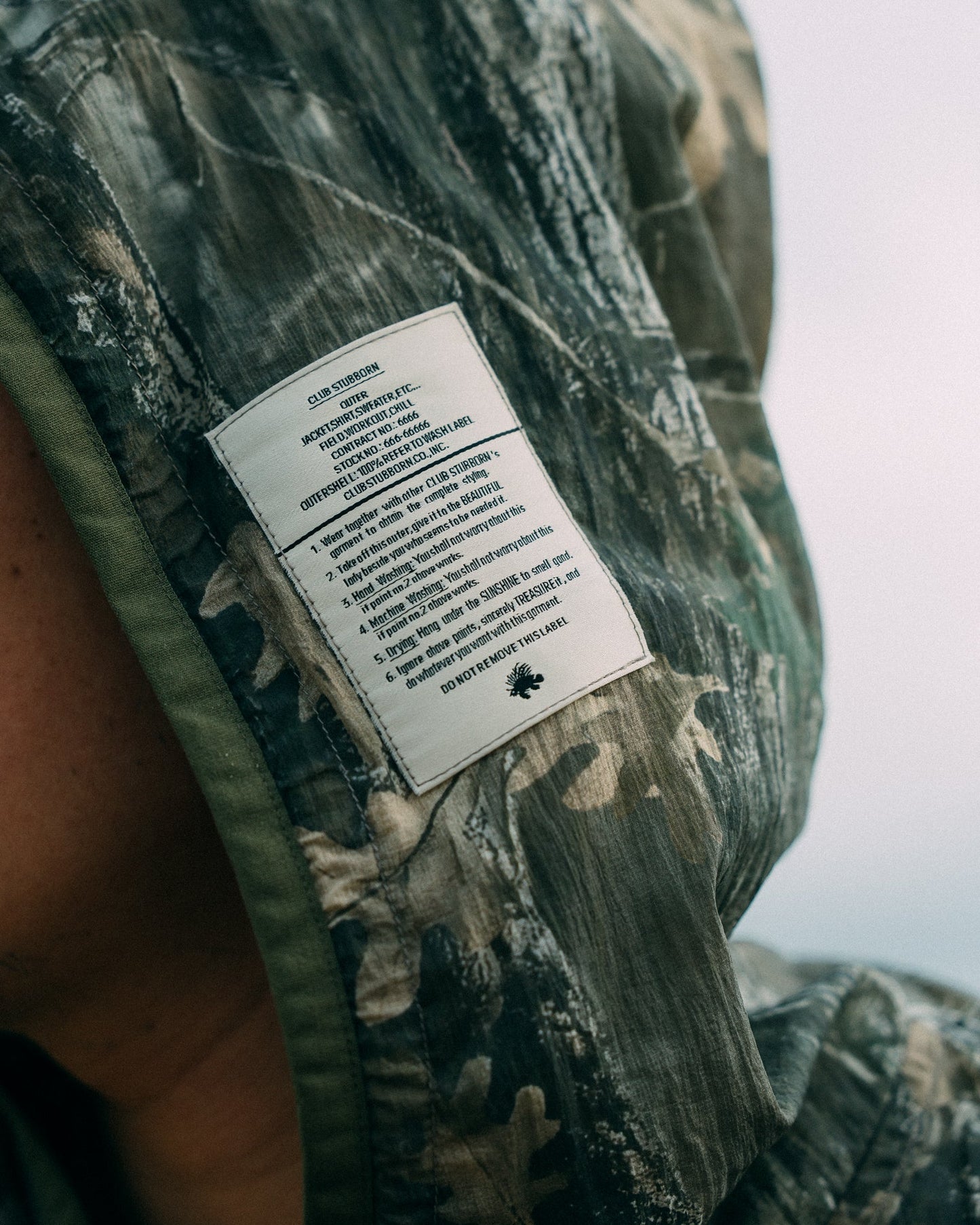 GROCERY x CLUB STUBBORN THE DEFENDER HOODIE/ WOOD CAMO - GROGROCERY