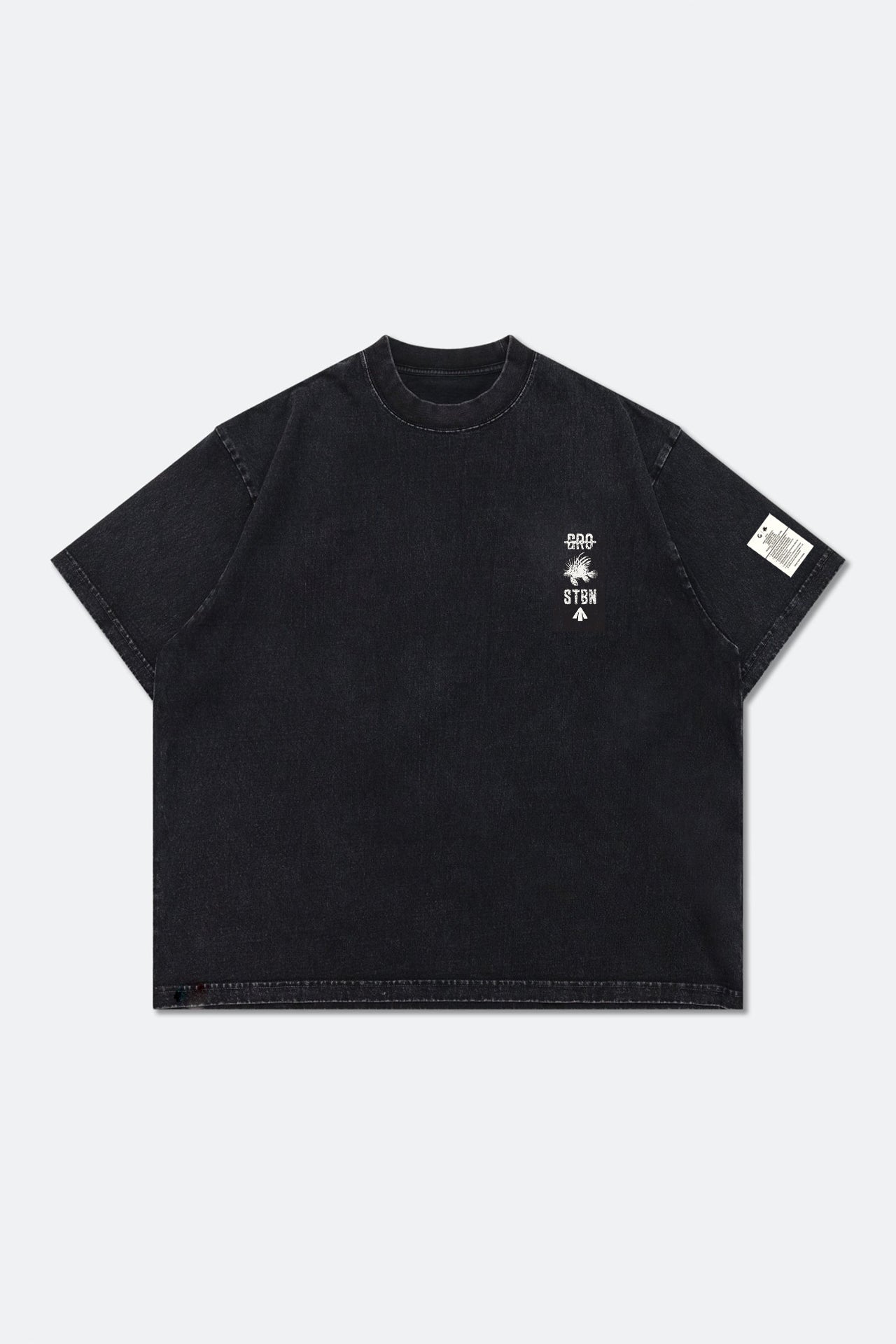GROCERY x CLUB STUBBORN WASHED AMERICAN GIRL GRAPHIC BOXY TEE/ BLACK - GROGROCERY