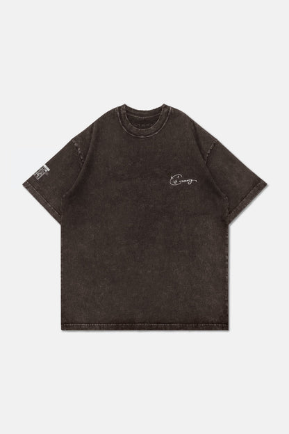GROCERY X CUMA CAFE WASHED GRAPHIC TEE/ BROWN - GROGROCERY