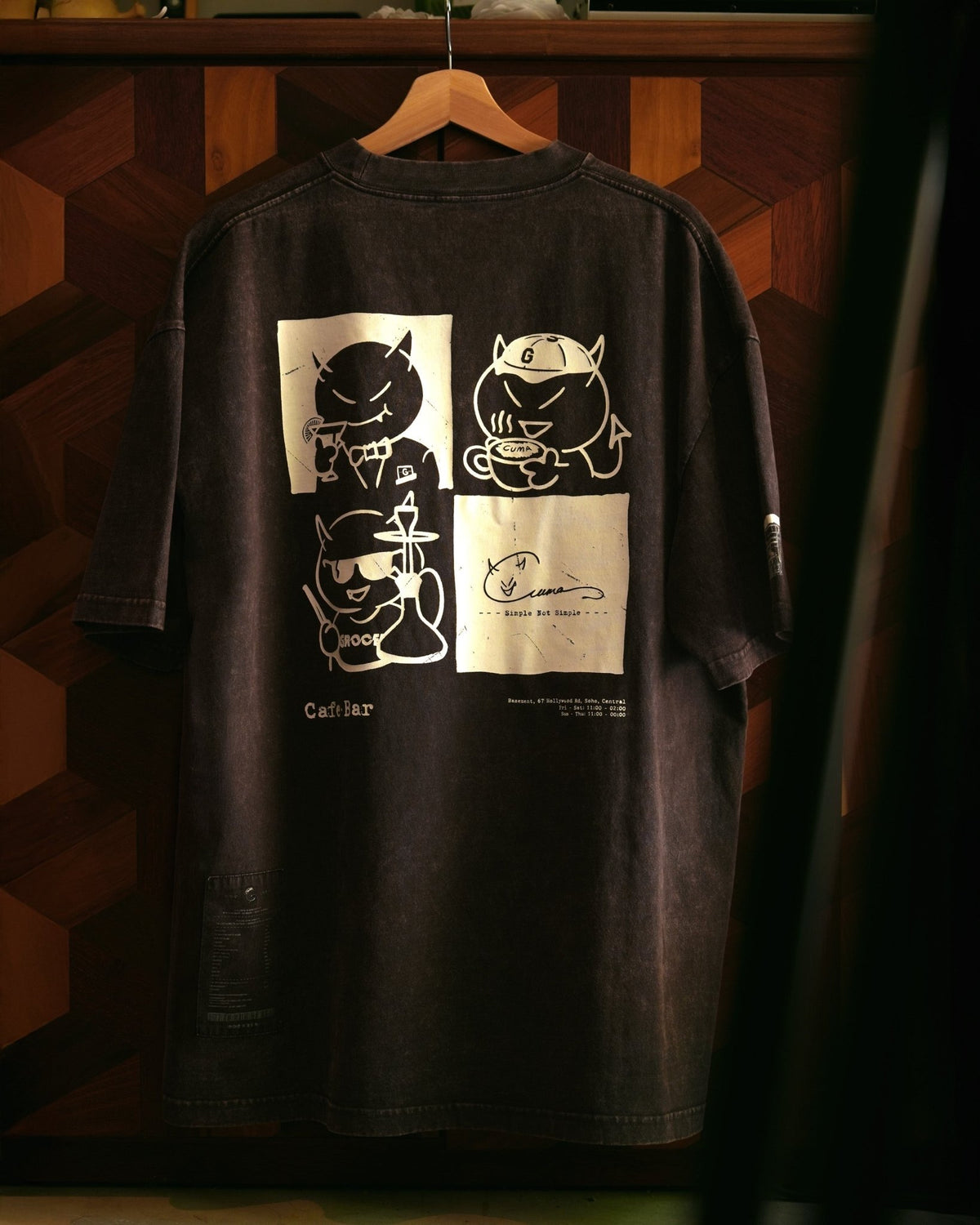GROCERY X CUMA CAFE WASHED GRAPHIC TEE/ BROWN - GROGROCERY