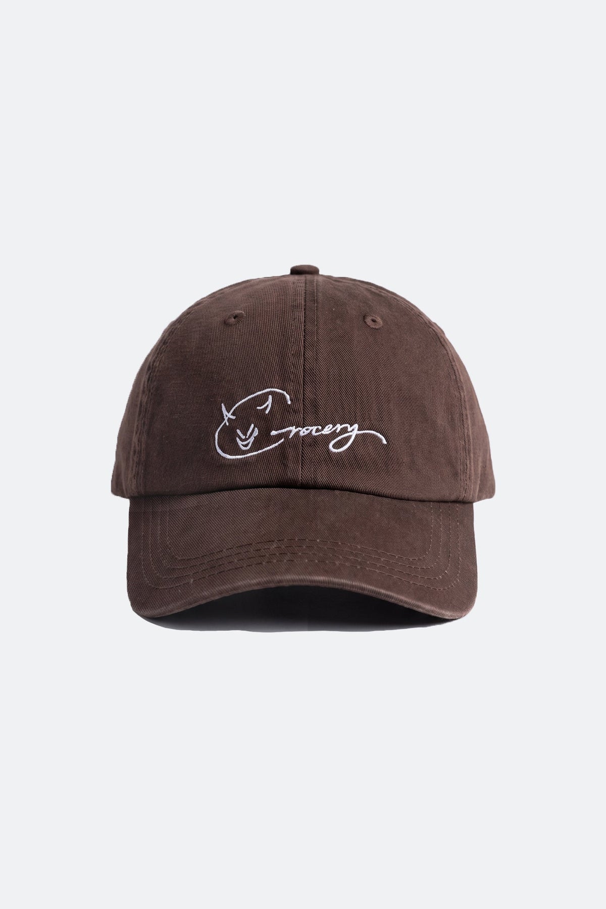 GROCERY X CUMA CAFE WASHED LOGO CAP/ BROWN - GROGROCERY