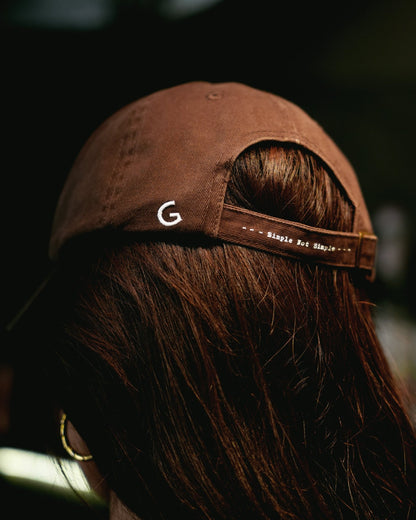 GROCERY X CUMA CAFE WASHED LOGO CAP/ BROWN - GROGROCERY