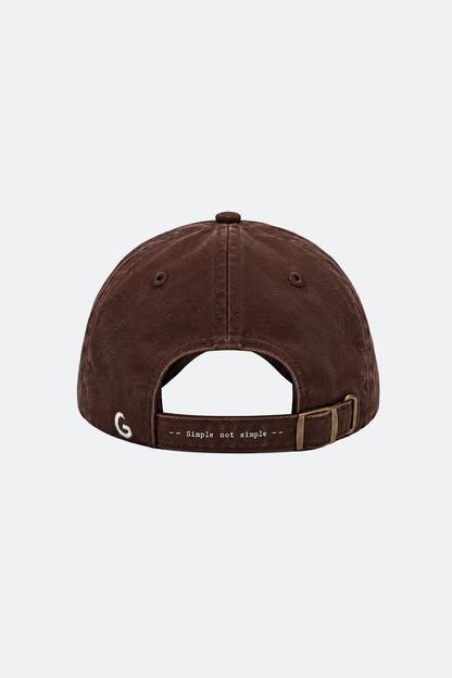 GROCERY X CUMA CAFE WASHED LOGO CAP/ BROWN - GROGROCERY