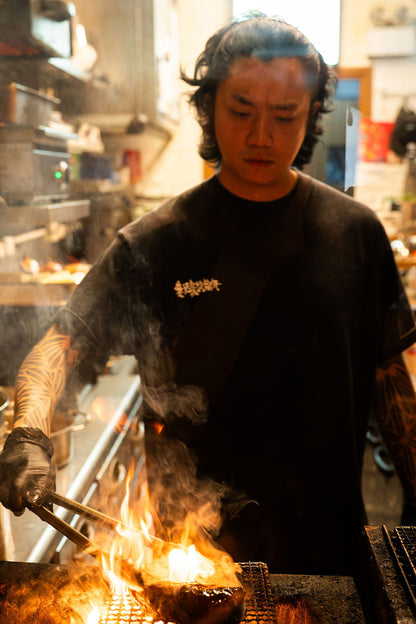 GROCERY x DIONYSUS & LOONG WASHED GRAPHIC BOXY TEE/ BLACK - GROGROCERY
