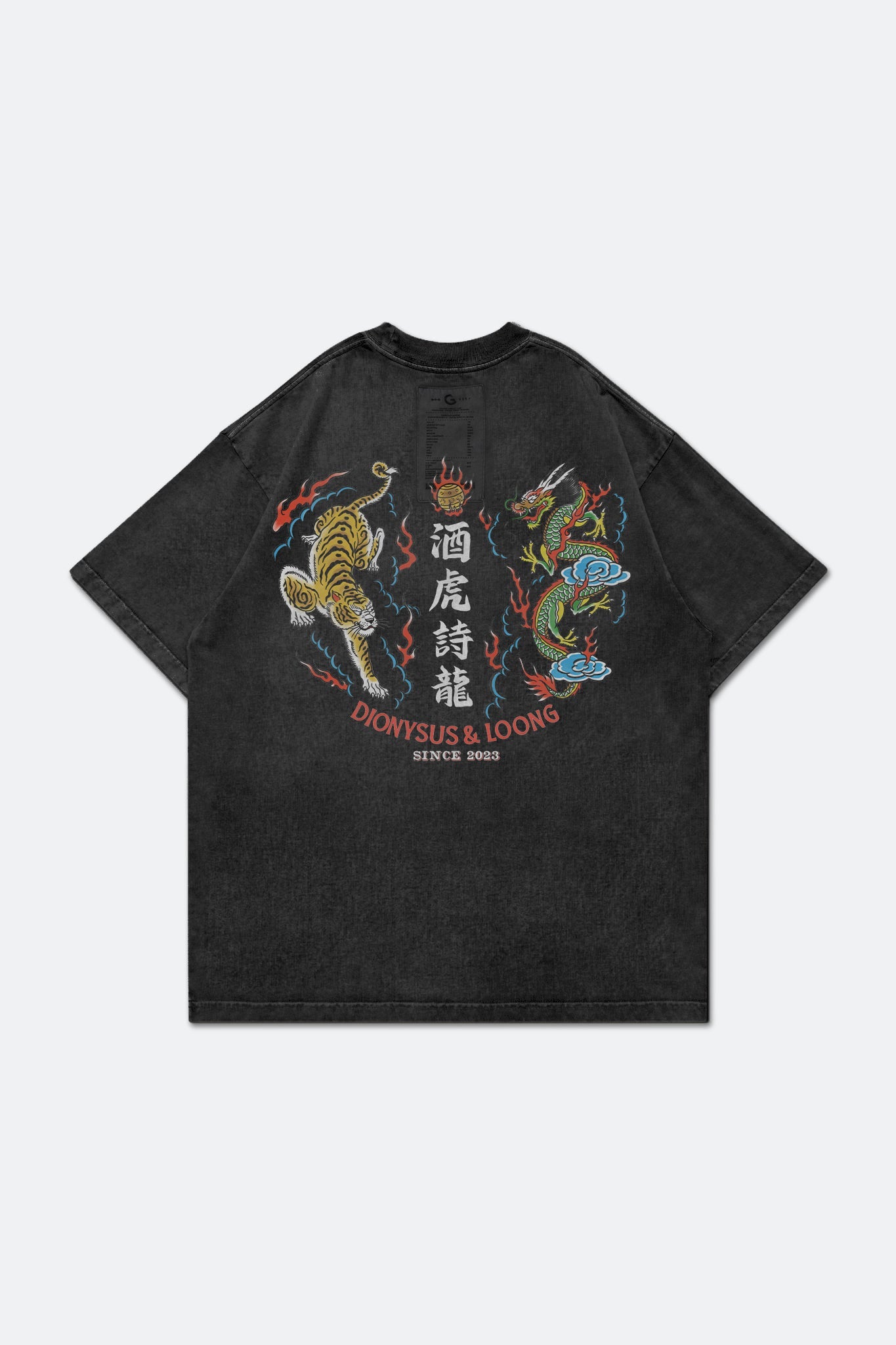 GROCERY x DIONYSUS & LOONG WASHED GRAPHIC BOXY TEE/ BLACK - GROGROCERY