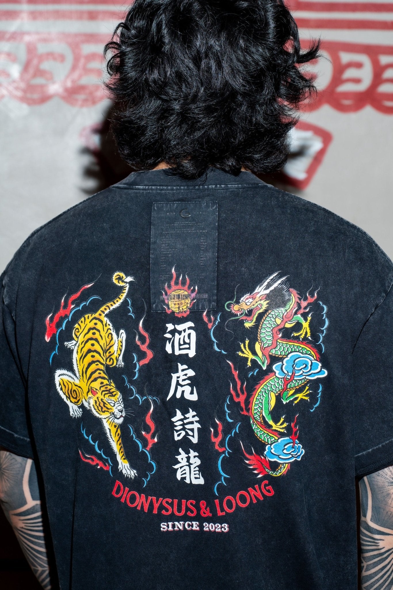 GROCERY x DIONYSUS & LOONG WASHED GRAPHIC BOXY TEE/ BLACK - GROGROCERY