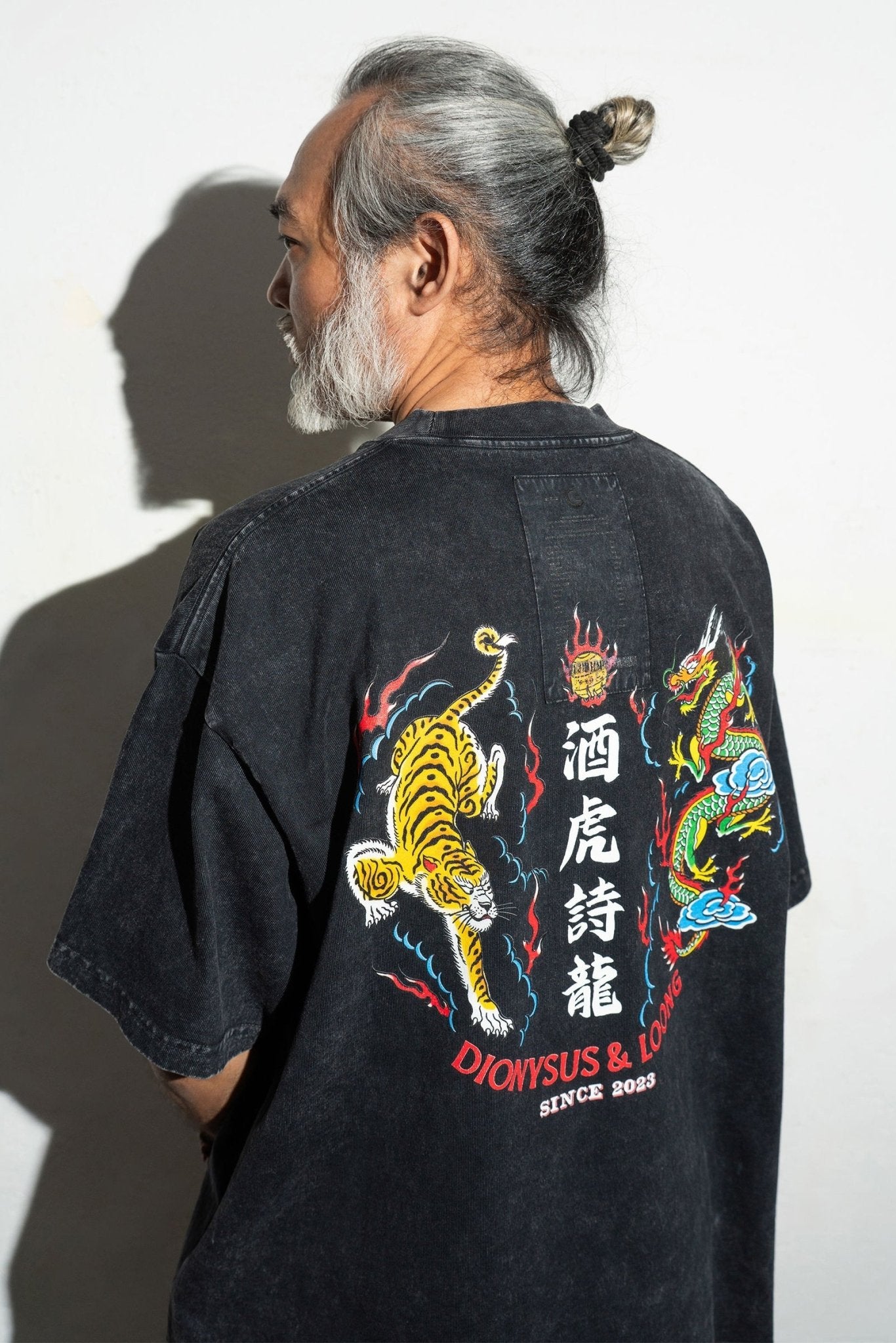 GROCERY x DIONYSUS & LOONG WASHED GRAPHIC BOXY TEE/ BLACK - GROGROCERY