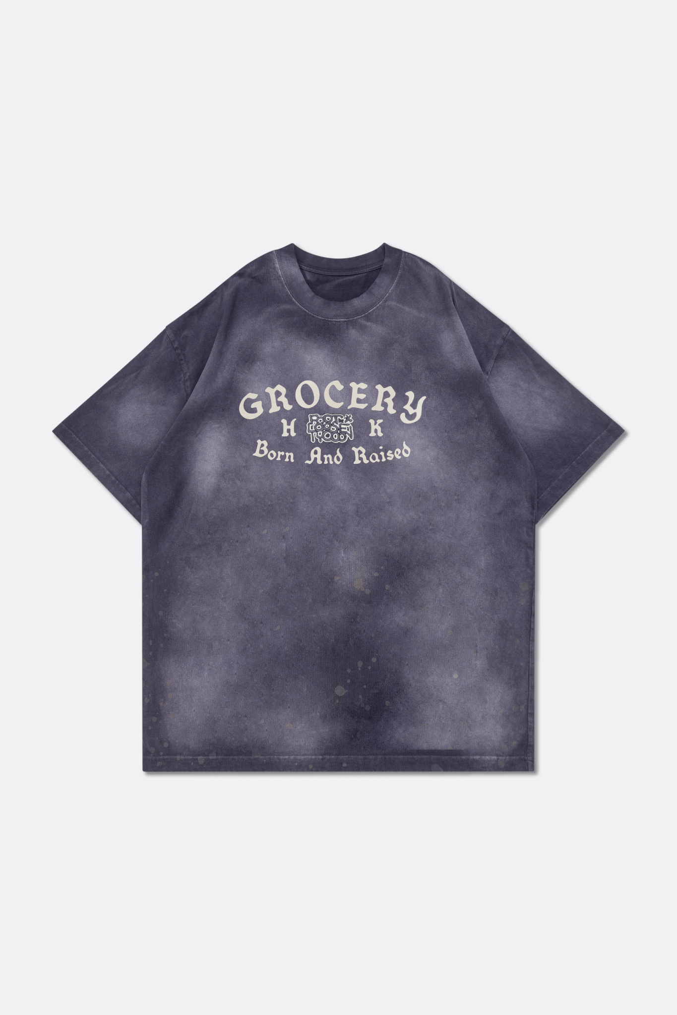 GROCERY X FOOTLOOSE TYCOON BORN & RAISED WASHED INVOICE TEE/ FADED PURPLE - GROGROCERY