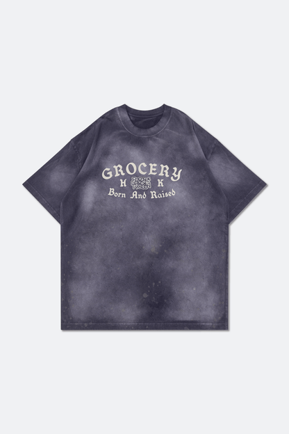 GROCERY X FOOTLOOSE TYCOON BORN & RAISED WASHED INVOICE TEE/ FADED PURPLE - GROGROCERY